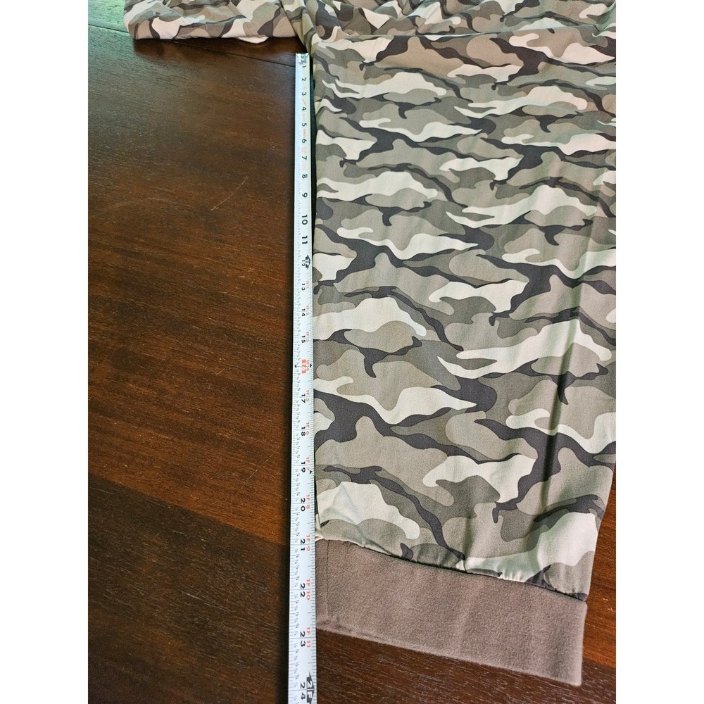 Torrid Cargo Jogger Pants Womens 4 Green Camo Elastic Waist Cropped Ribbed Cuff - Picture 10 of 10